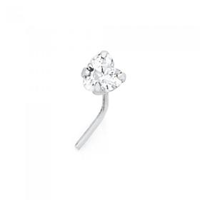 Silver+CZ+Heart+Nose+Stud
