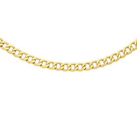 9ct+Gold+on+Silver+45cm+Curb+Chain