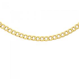 9ct+Gold+on+Silver+50cm+Curb+Chain