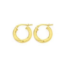 9ct-Gold-on-Silver-10mm-Twist-Hoop-Earrings on sale