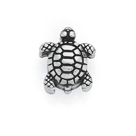 Silver+Turtle+Bead