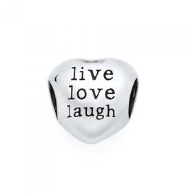 Silver+Live+Love+Laugh+Bead