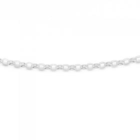 Silver-50cm-Oval-Belcher-Chain on sale