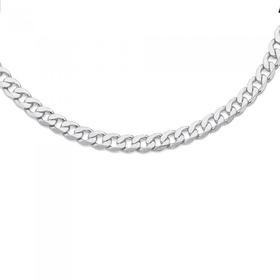 Silver-50cm-Diamond-Cut-Curb-Chain on sale