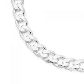 Silver-55cm-Flat-Dia-Cut-Curb-Chain on sale