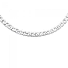 Sterling-Silver-55cm-Diamond-Cut-Curb-Chain on sale
