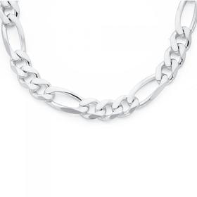 Sterling+Silver+55cm+Figaro+Curb+Chain