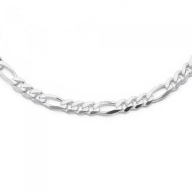 Silver-55cm-Figaro-Chain on sale
