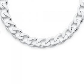 Silver-50cm-Diamond-Cut-Curb-Chain on sale