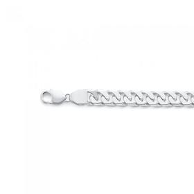 Silver-23cm-Heavy-Curb-Bracelet on sale