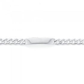 Silver-21cm-Curb-Identity-Bracelet on sale