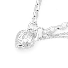 Silver-Angel-Padlock-Bracelet on sale