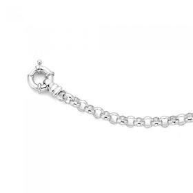 Sterling-Silver-19cm-Belcher-Bolt-Ring-Bracelet on sale