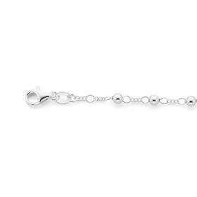 Silver-Fine-Figaro-Ball-Bracelet on sale