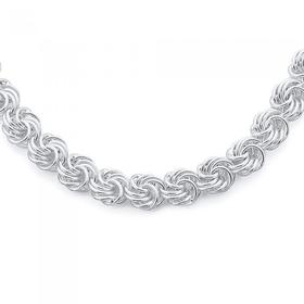 Silver-20cm-Rose-Link-Bracelet on sale