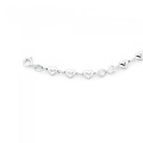 Silver-Infinity-Heart-Link-Bracelet on sale