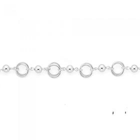 Silver-Double-Circle-Ball-Bracelet on sale