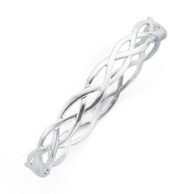 Silver-Open-Plaited-Bangle on sale