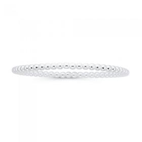 Silver-65mm-Beaded-Ball-Bangle on sale