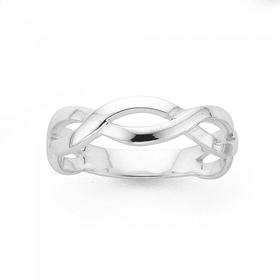 Silver-Twist-Ring on sale