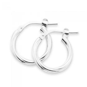 Silver+10mm+Twist+Hoop+Earrings