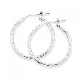 Silver-20mm-Twist-Hoop-Earrings on sale