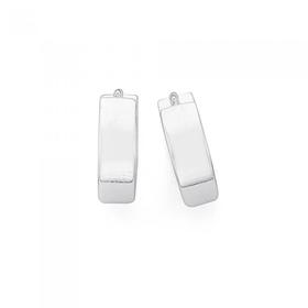 Silver-Plain-Huggie-Earrings on sale