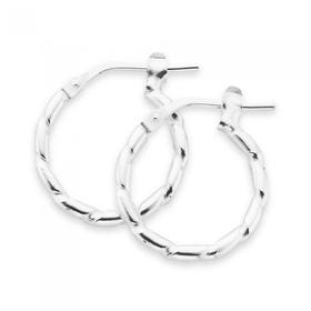 Silver+12mm+Twist+Hoop+Earrings