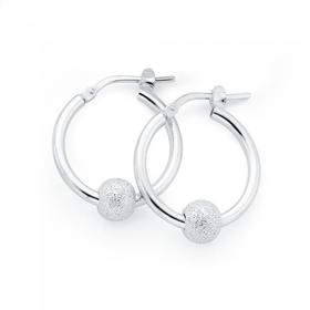 Sterling-Silver-20mm-Stardust-Ball-Hoop-Earrings on sale