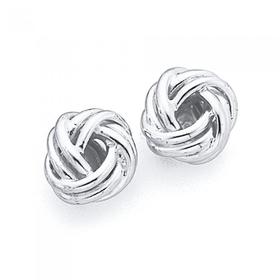 Sterling-Silver-Knot-Stud-Earrings on sale