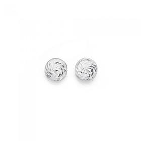 Silver-Fancy-Diamond-Cut-Dome-Studs on sale