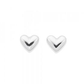 Silver-Heart-Stud-Earrings on sale