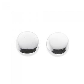 Silver-6mm-Flat-Stud-Earrings on sale