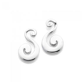 Silver-Scroll-Studs on sale