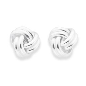 Silver-Knot-Stud-Earrings on sale