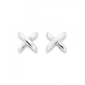 Silver-Kiss-Stud-Earrings on sale