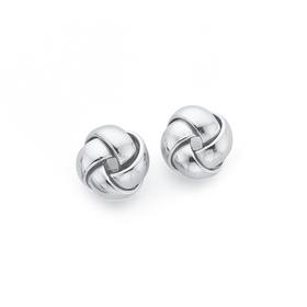 Silver-Knot-Earrings on sale