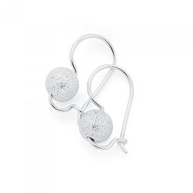 Silver-Stardust-Euro-ball-Earrings on sale