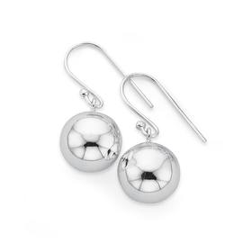 Silver-12mm-Ball-Drop-Earrings on sale