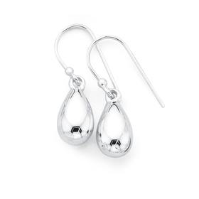 Silver-Droplet-Hook-Earrings on sale