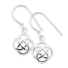 Silver-Celtic-Knot-Drop-Earrings on sale