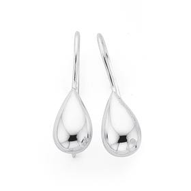 Silver-Droplet-Hook-Earrings on sale