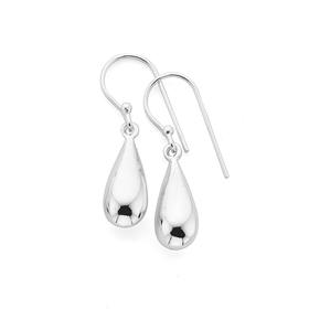 Silver-Rigid-Droplet-Hook-Earrings on sale