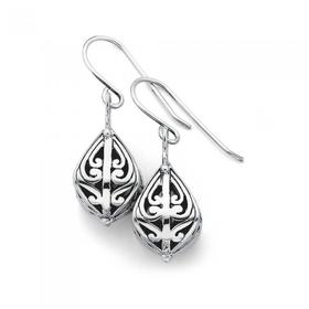 Silver-Celtic-Drop-Earrings on sale