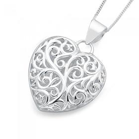 Sterling-Silver-Heart-Pendant on sale