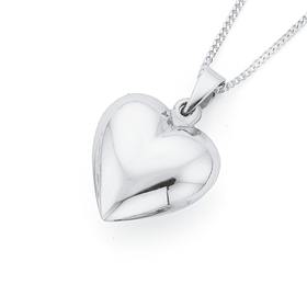 Silver-Puff-Heart-Pendant on sale