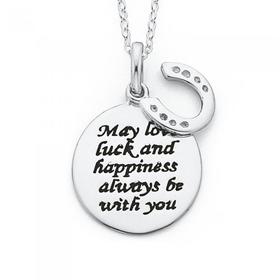 Sterling-Silver-Love-Luck-Happiness-Pendant on sale