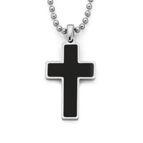 Silver-Black-Inlay-Cross on sale