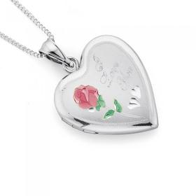 Silver-20mm-Enamel-Rose-I-Love-You-Heart-Locket on sale