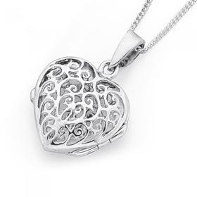 Sterling-Silver-Filigree-Heart-Locket on sale